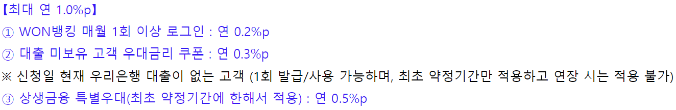 우리은행 비상금대출