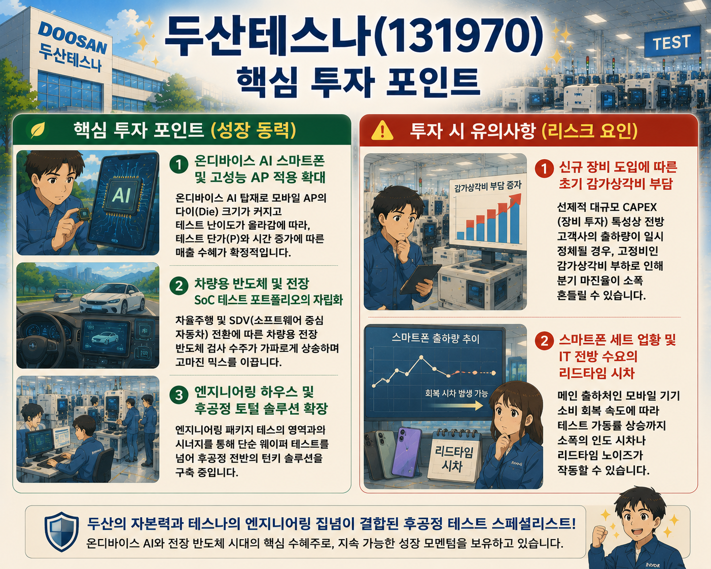 두산테스나 투자 포인트와 리스크