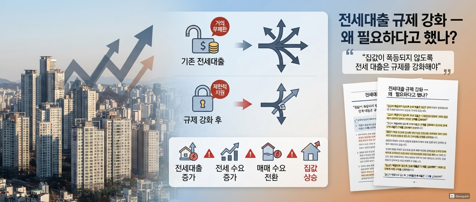 전세대출 규제 강화 — 왜 필요하다고 했나?