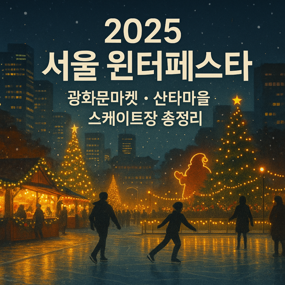 2025 서울 윈터페스타 ,광화문마켓·산타마을·스케이트장 총정리 인포그래픽