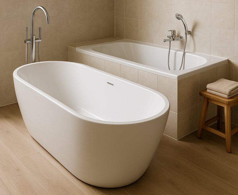 욕실에 설치된 욕조