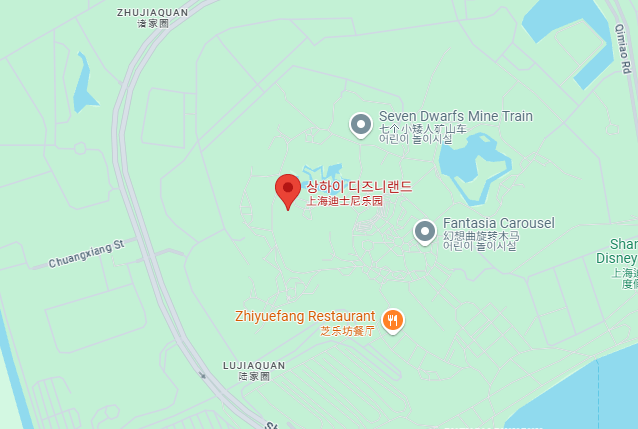 상하이 여행코스 디즈니 랜드 위치