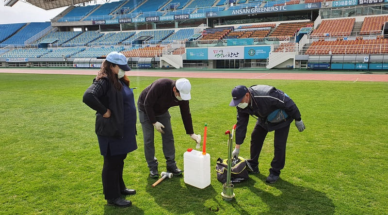 삼성물산, K리그 축구장에 국내 최고 '골프장 잔디 기술' 심는다