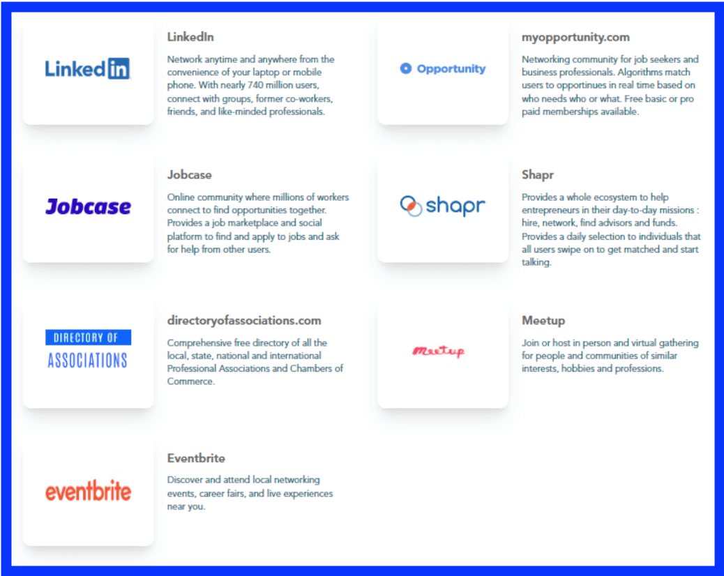 추천 네트워킹 사이트들 자세히 보기