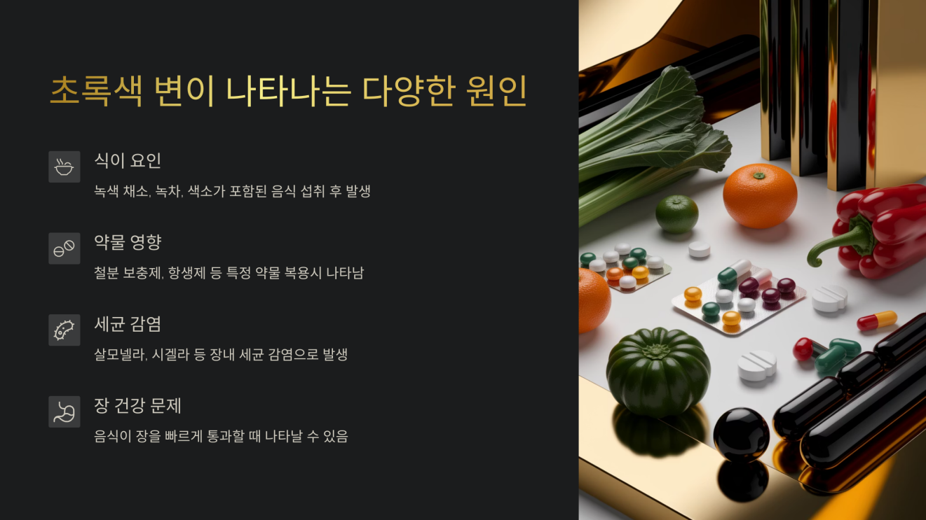 초록색 변이 나는이유 2