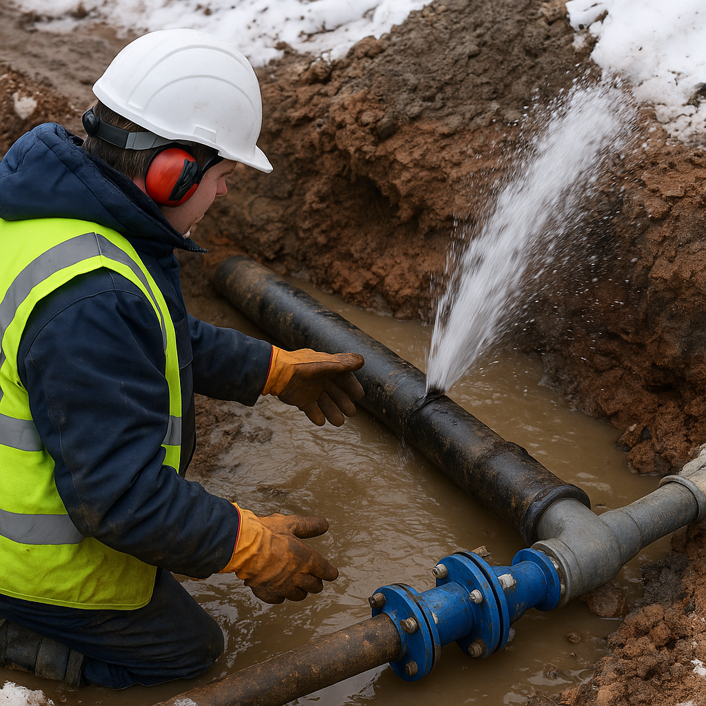 상수도관 동파 관련 사진