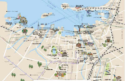 후쿠오카 한글 지도