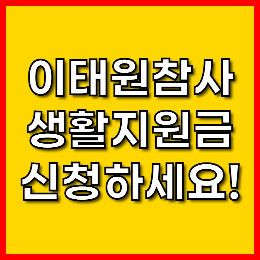 0·29 이태원 참사 생활지원금 늦기전에 신청하세요! (2025 최신)