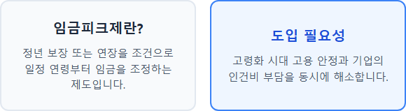 정년연장 임금피크제 정년연장 임금피크제 개념과 필요성
