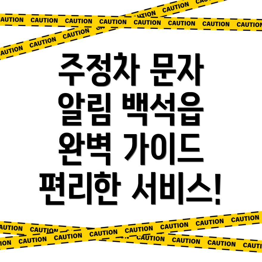 주정차단속 문자알림 서비스