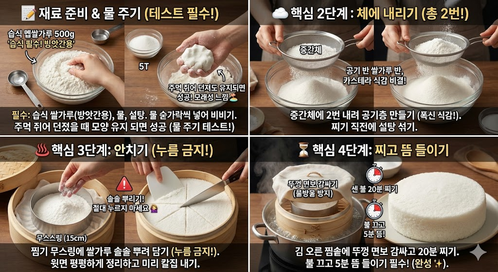 설기떡 집에서 만들기