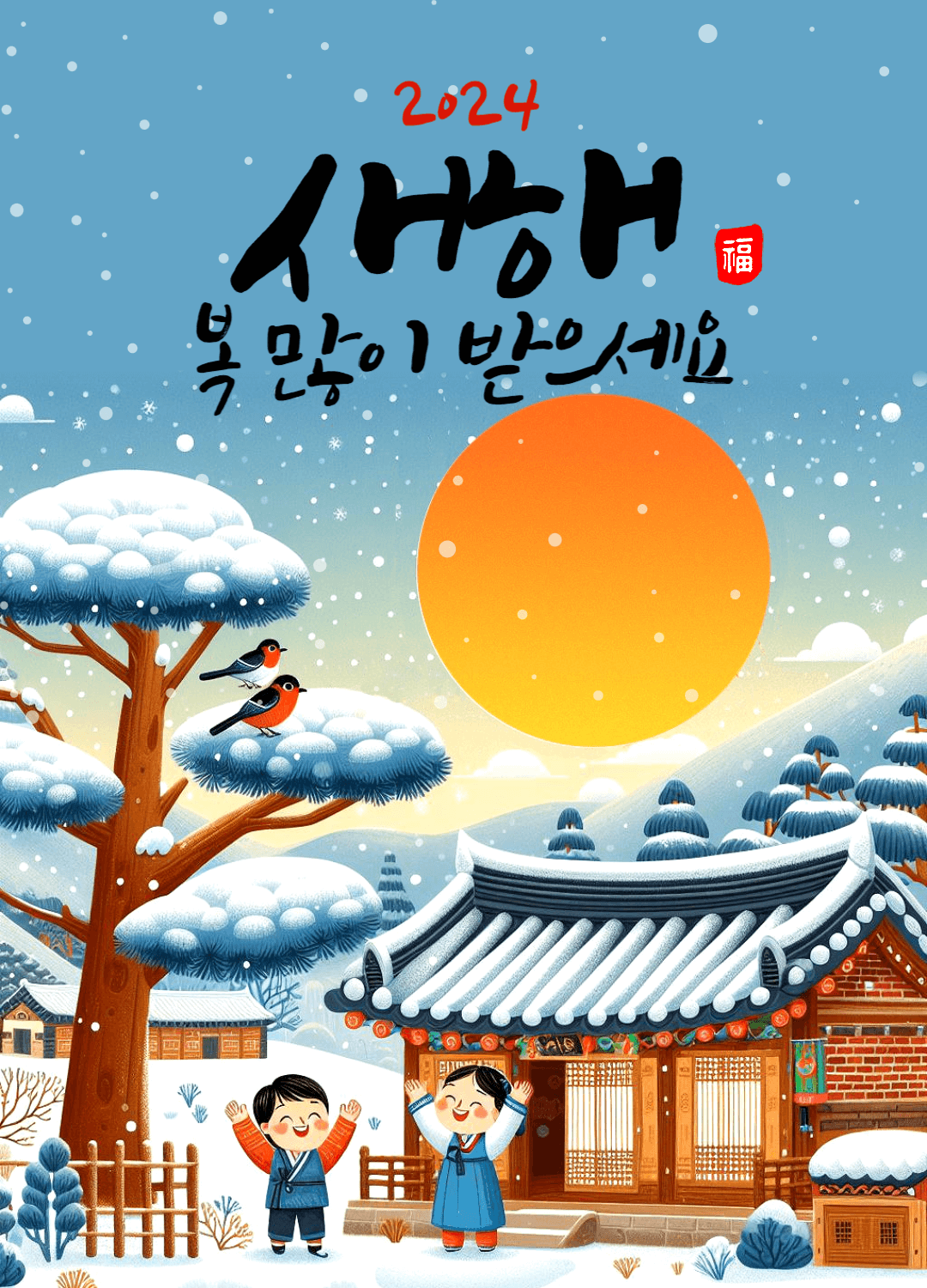 2024 설날 인사말 이미지