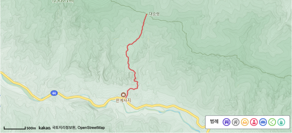 설악산 대승폭포 등산코스