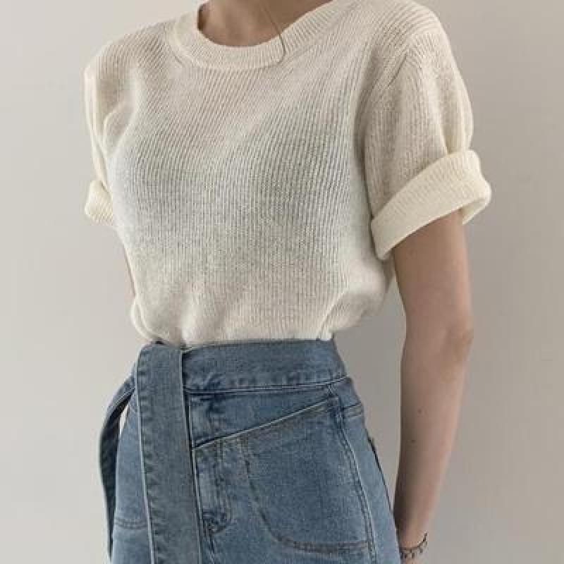 여름 썸머 여자옷코디 여성복여름 반팔 니트