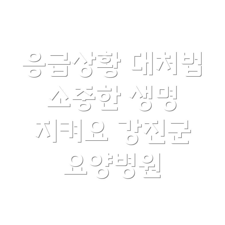 요양병원 응급상황 대처