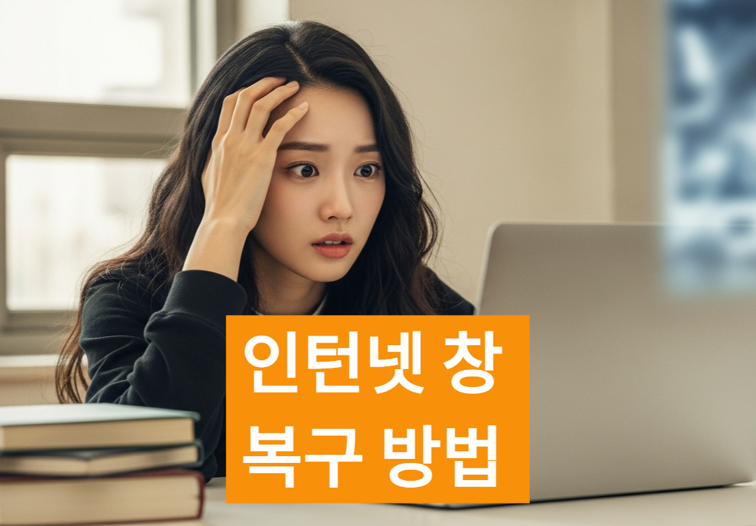 크롬 웨일 닫은 탭 복구하는 법 인터넷창 다시 여는 단축키 꿀팁