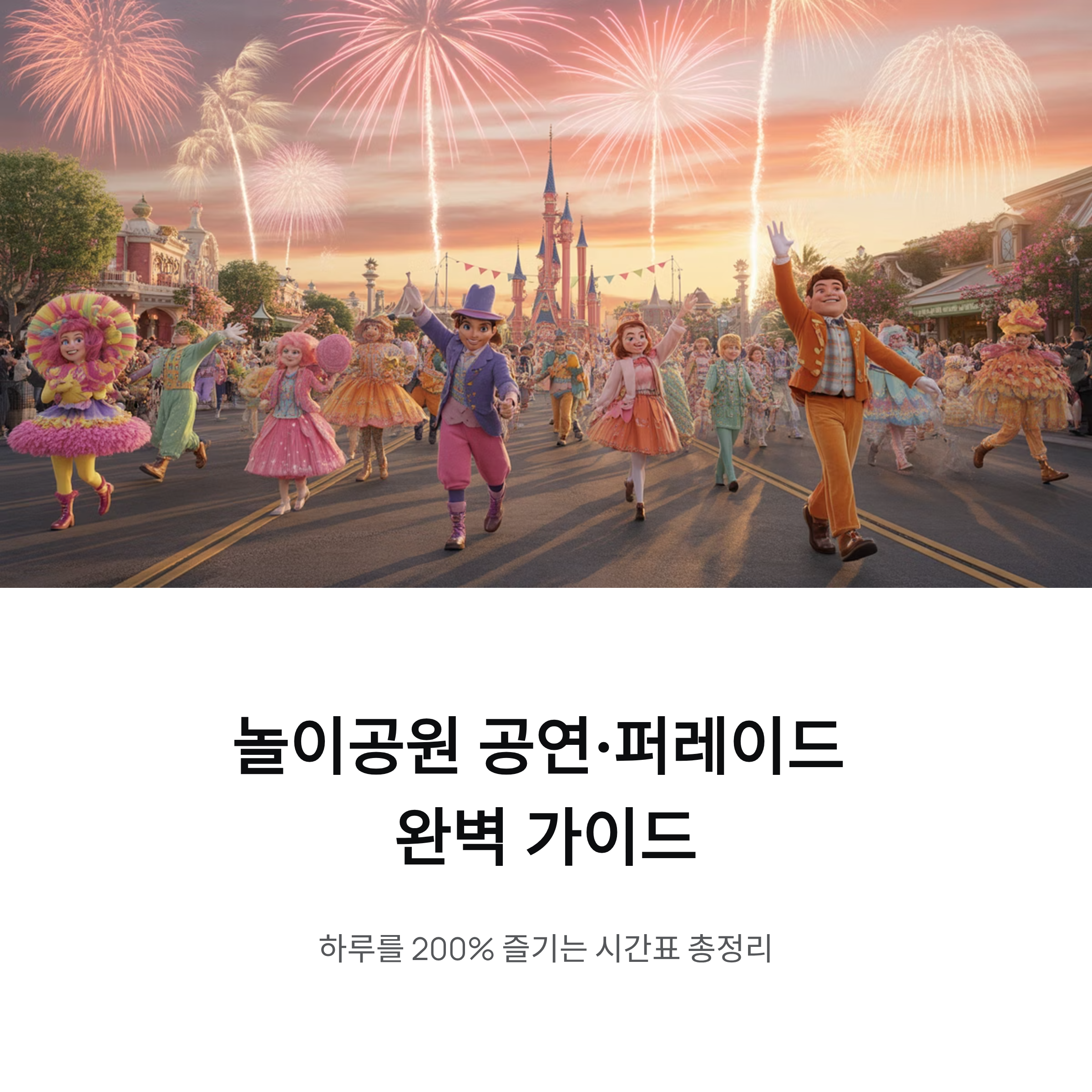 놀이공원 공연과 퍼레이드 일정 총정리
