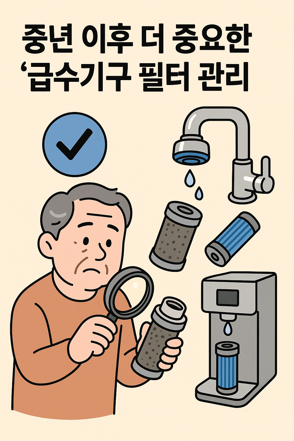 중년 이후 더 중요한 &lsquo;급수기구 필터 관리&rsquo;