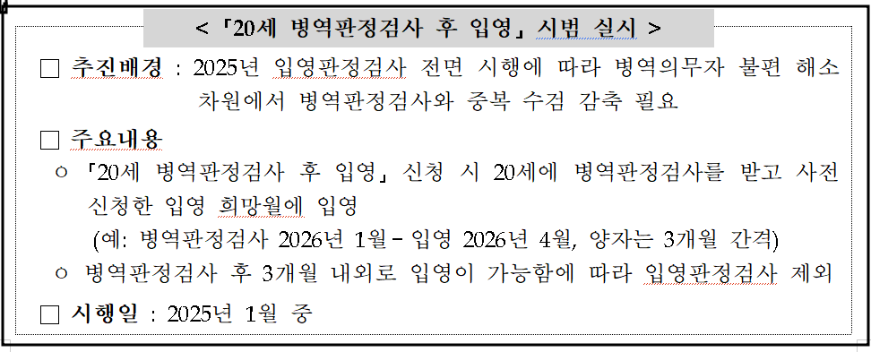 달라지는 병역제도
