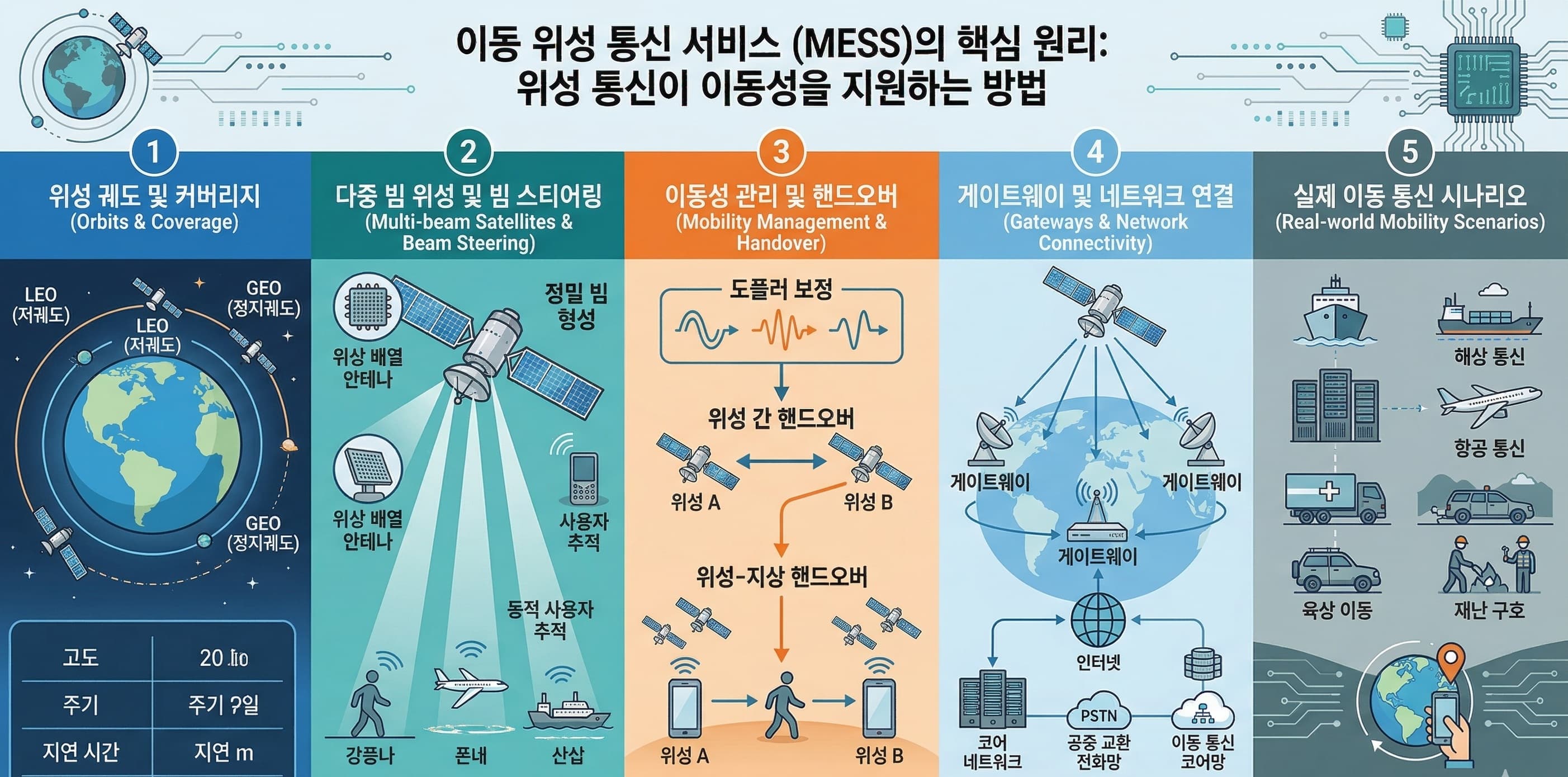 위성 통신 이동 통신 가능한 이유
