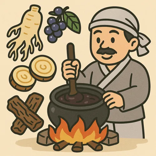 경옥고 재료와 전통 제조 과정1