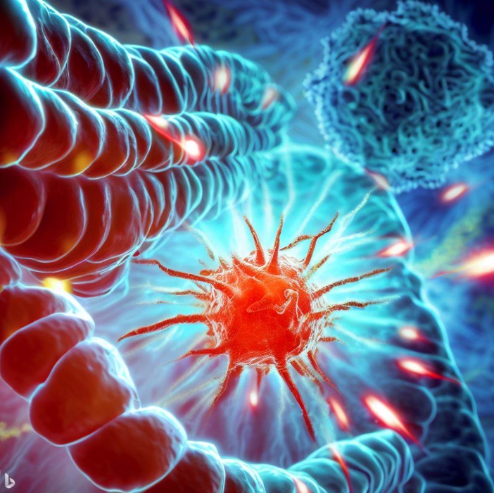 장내 뉴런에 대한 면역 공격(made by Bing)