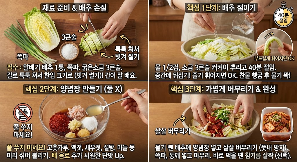겉절이김치 맛있게 담그는법
