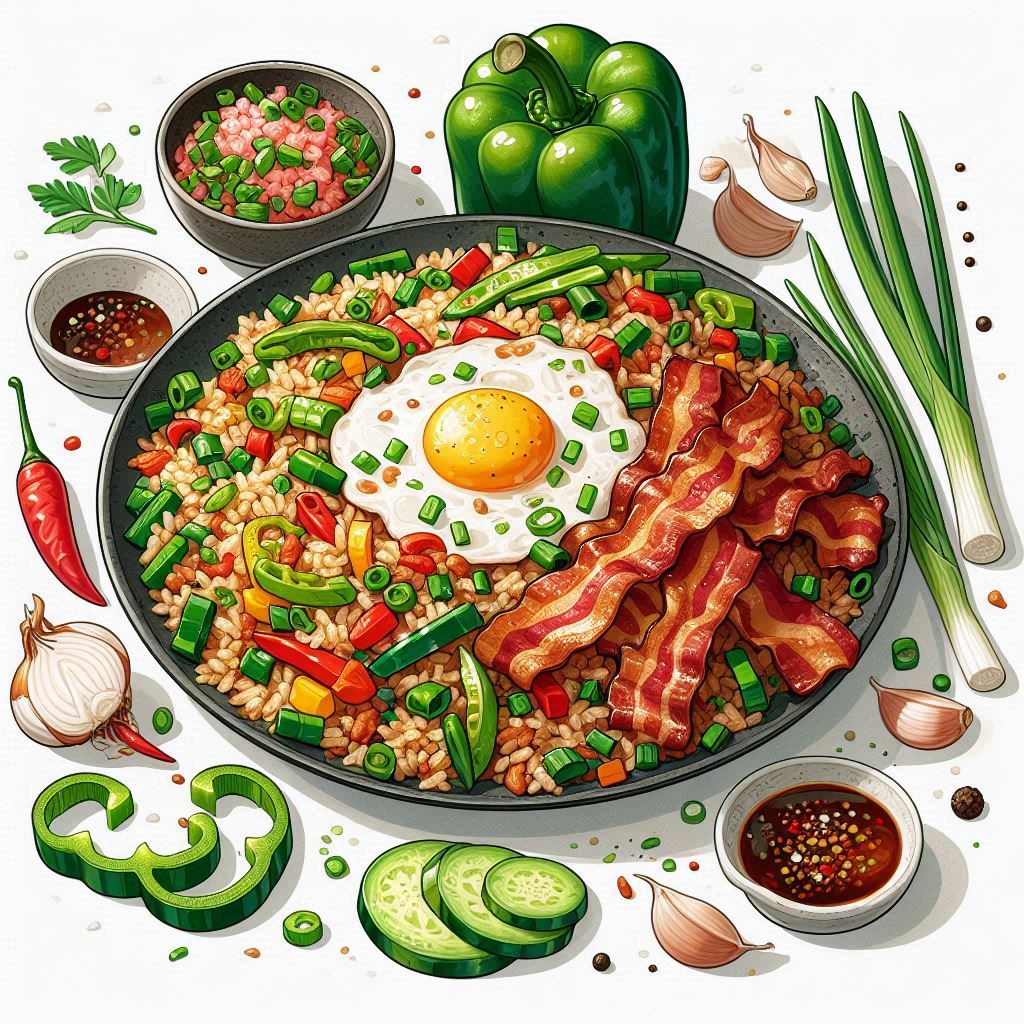 청양고추 베이컨 볶음밥