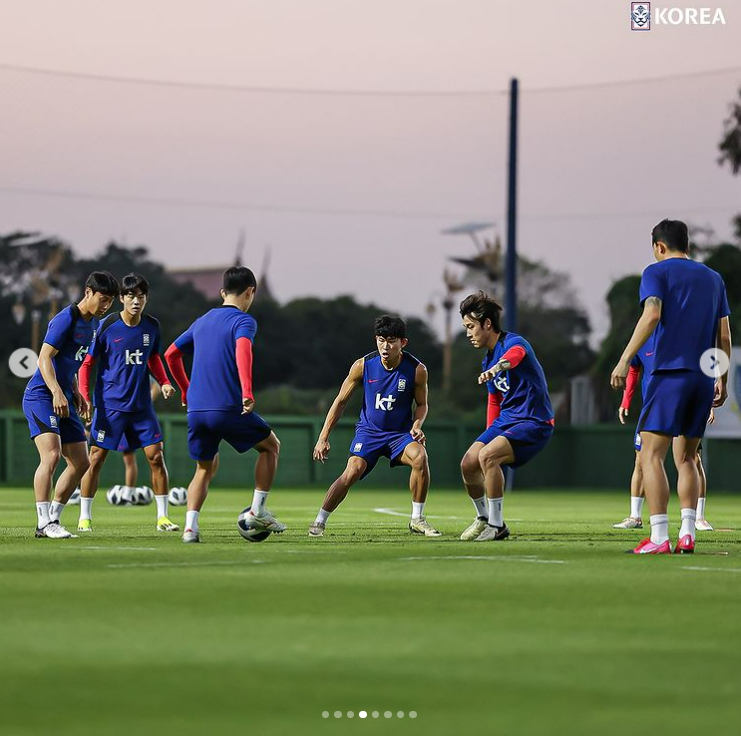 한국 싱가포르 축구훈련