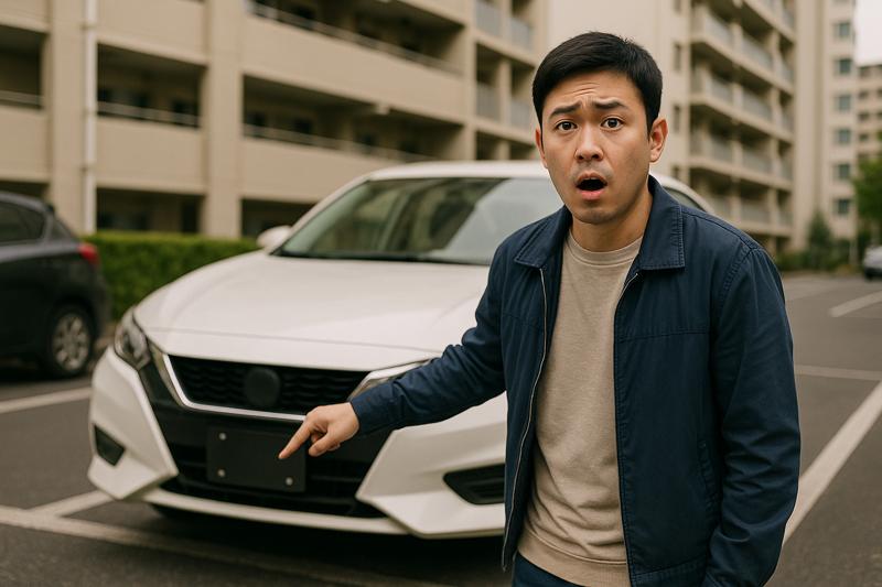 충격! 아침에 자동차 번호판이 사라졌습니다