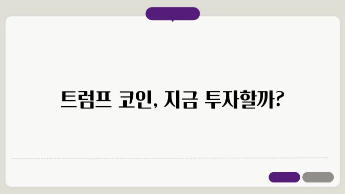 트럼프 코인 시세와 사는 법 시가 총액 순위