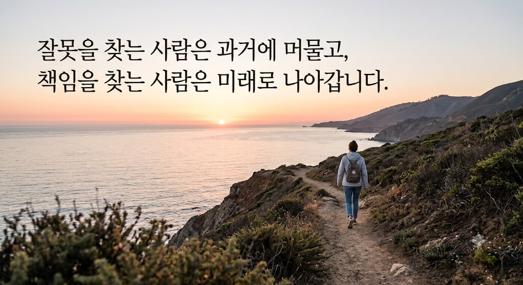 잘못은 과거이고, 책임은 미래다 이미지