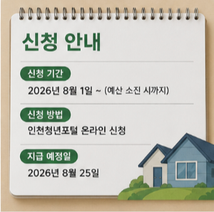 영종구 청년 이사비 지원사업 꼭 신청하세요