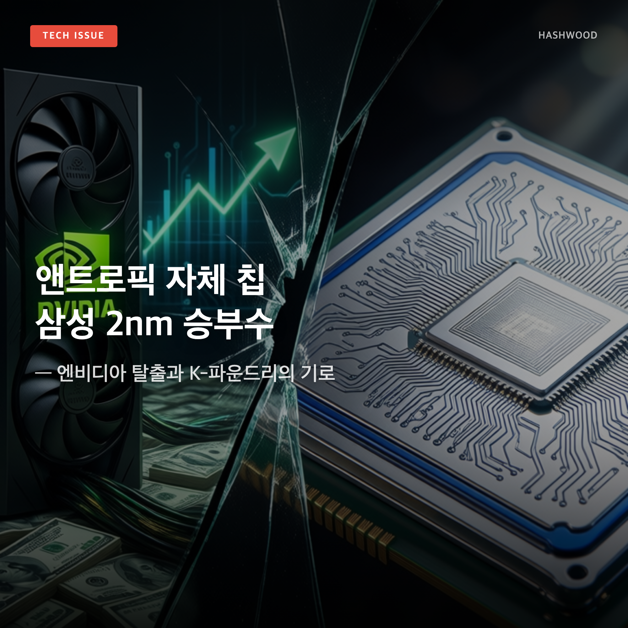 그림: 앤트로픽 자체 칩 삼성 2nm 승부수 — — 엔비디아 탈출과 K-파운드리의 기로