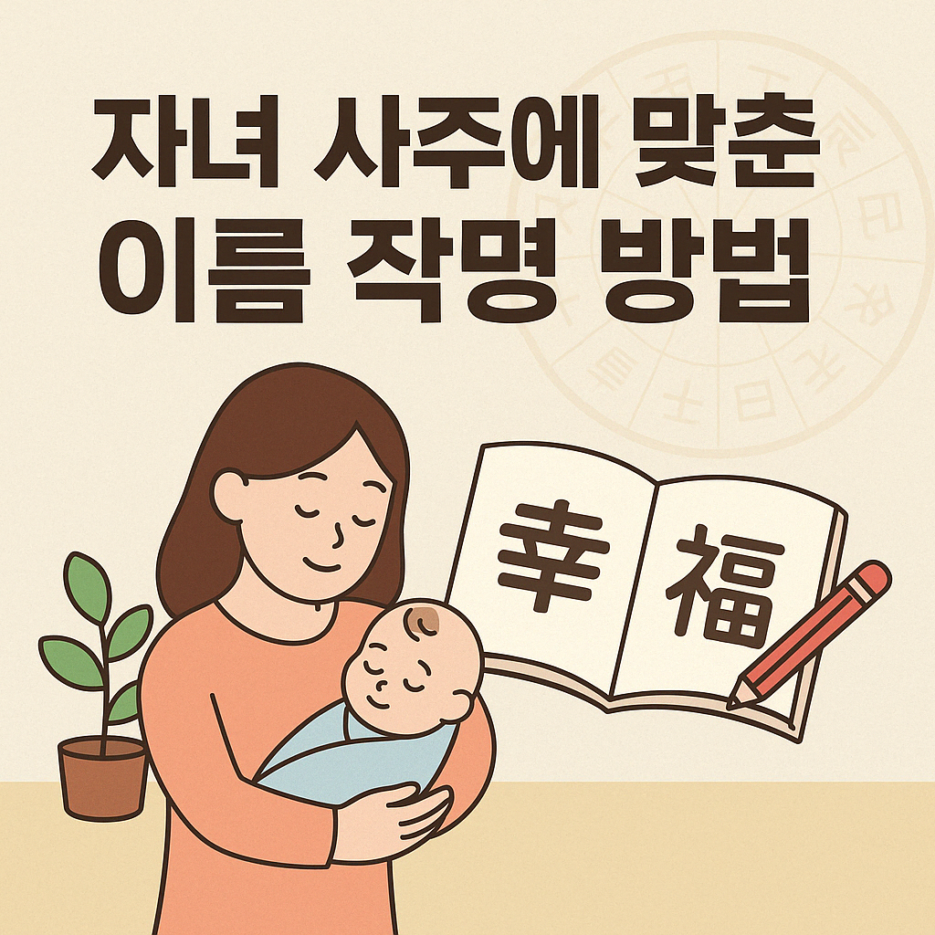 자녀 사주에 맞춘 이름 작명 방법
