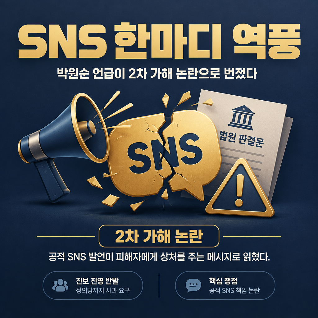 SNS 한마디 역풍