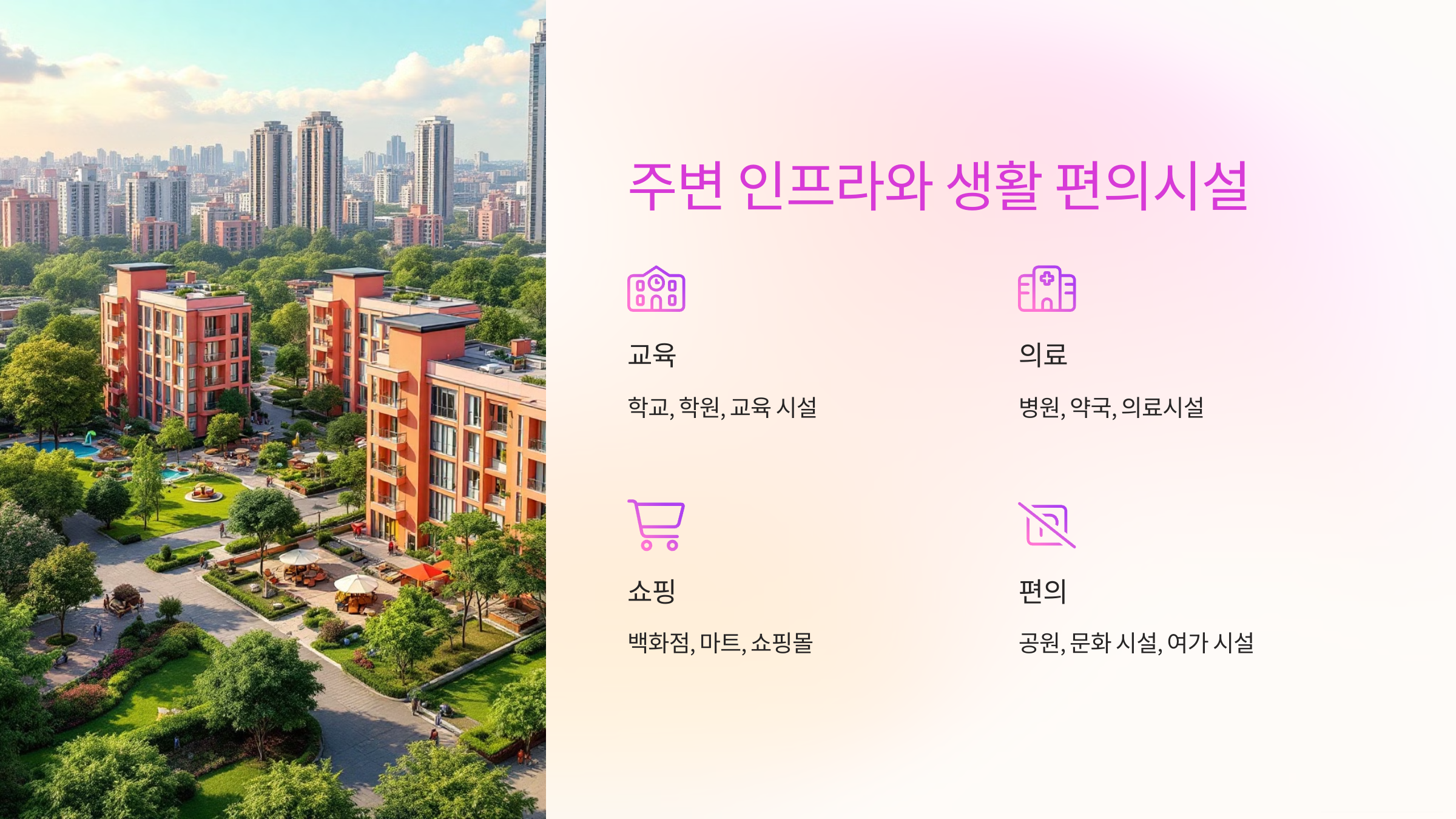 주변 인프라 및 생활 편의시설