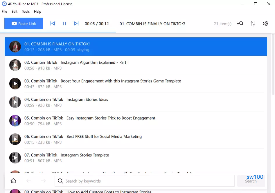 4K Youtube to mp3 사용 방법3