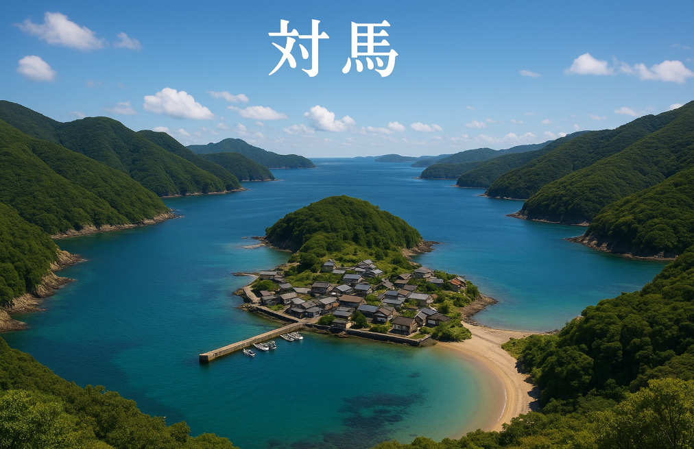 일본 대마도 섬 풍경 이미지