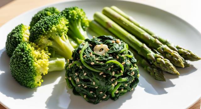 【IMG9 — 브로콜리·시금치 등 녹황색 채소 요리 이미지】