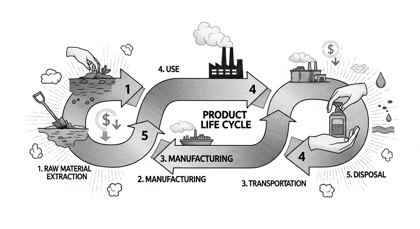 책임 있는 소비'의 완성 제품의 전 생애 주기