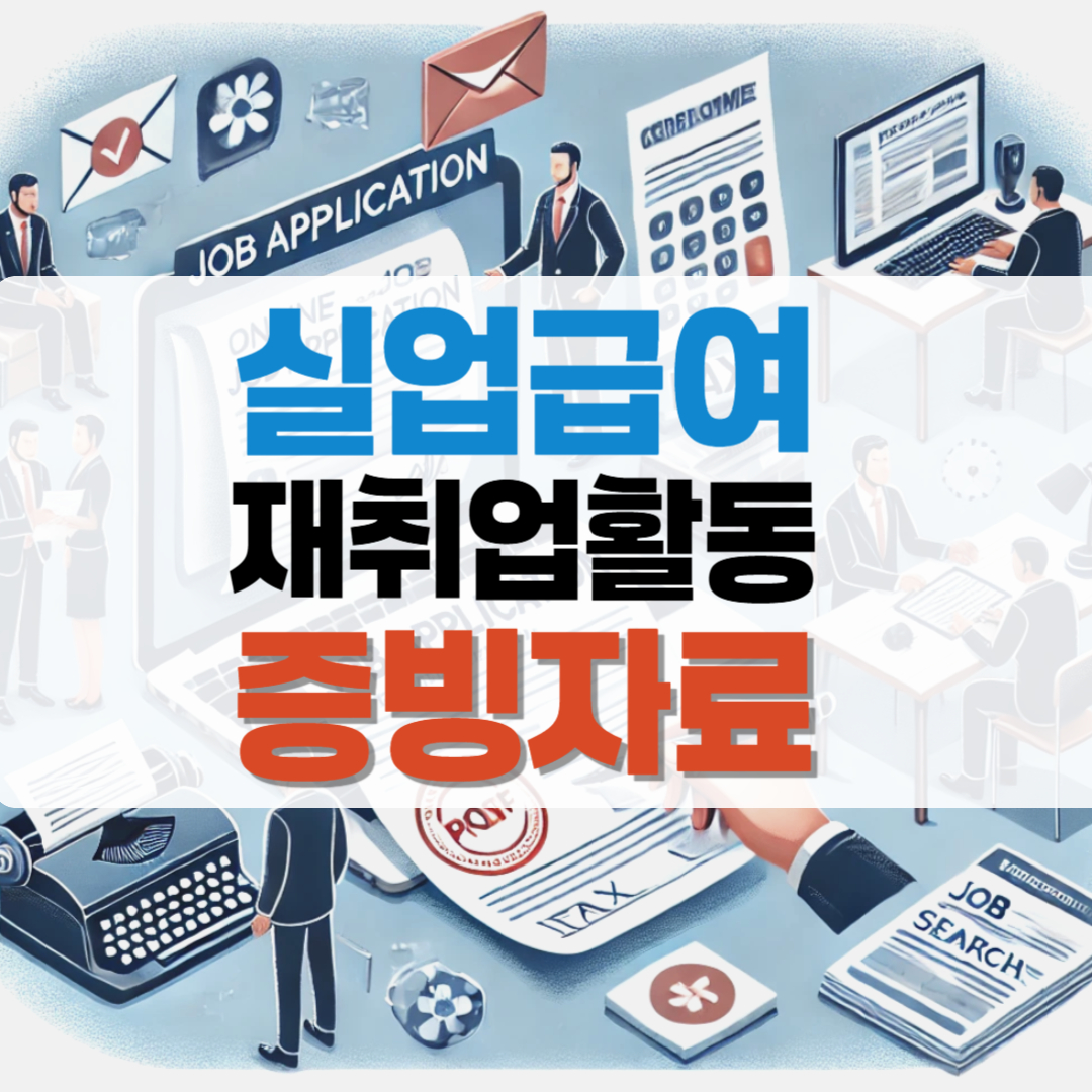 실업급여 재취업활동 구직활동 증빙자료