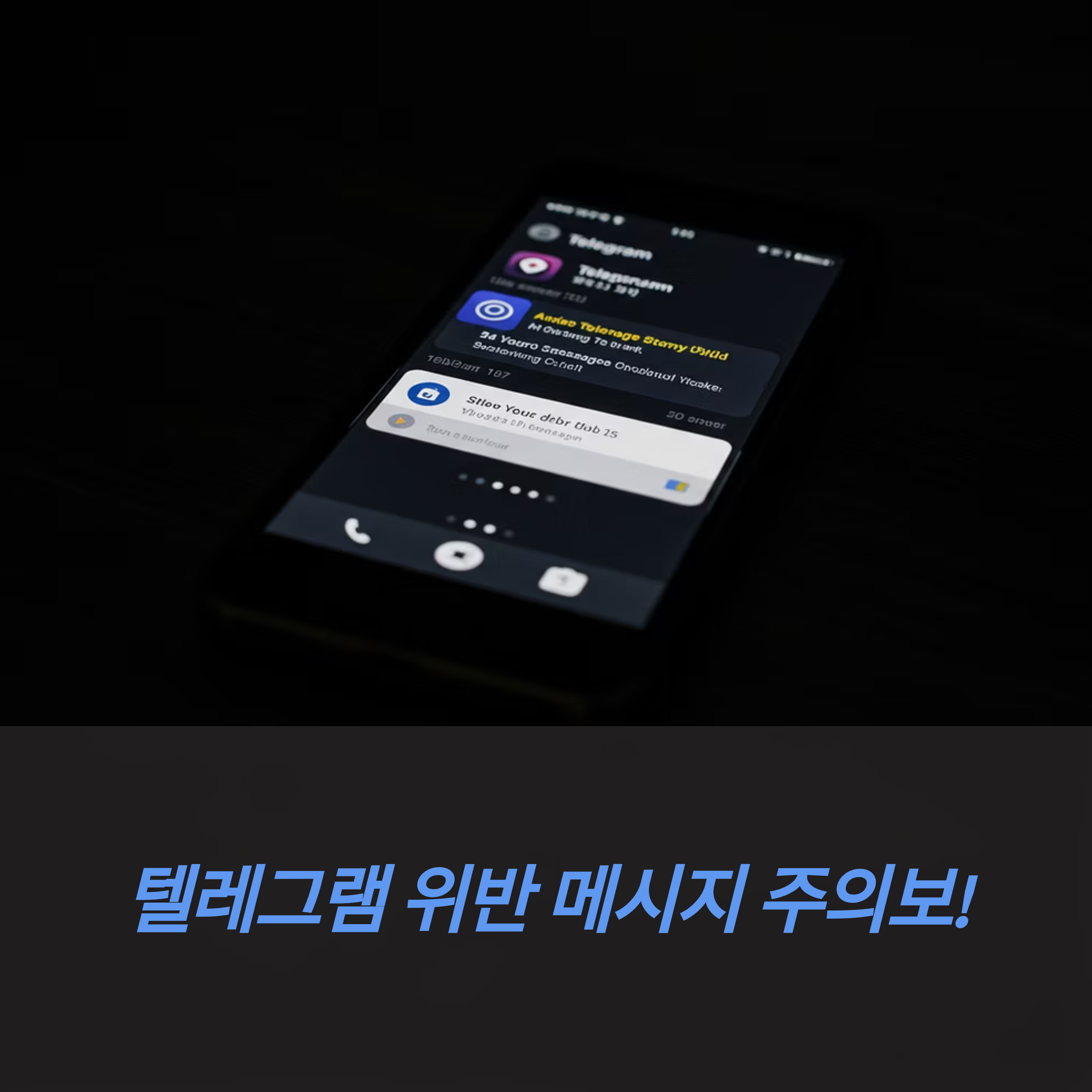 텔레그램 정책위반 문자 스미싱 메시지 예방