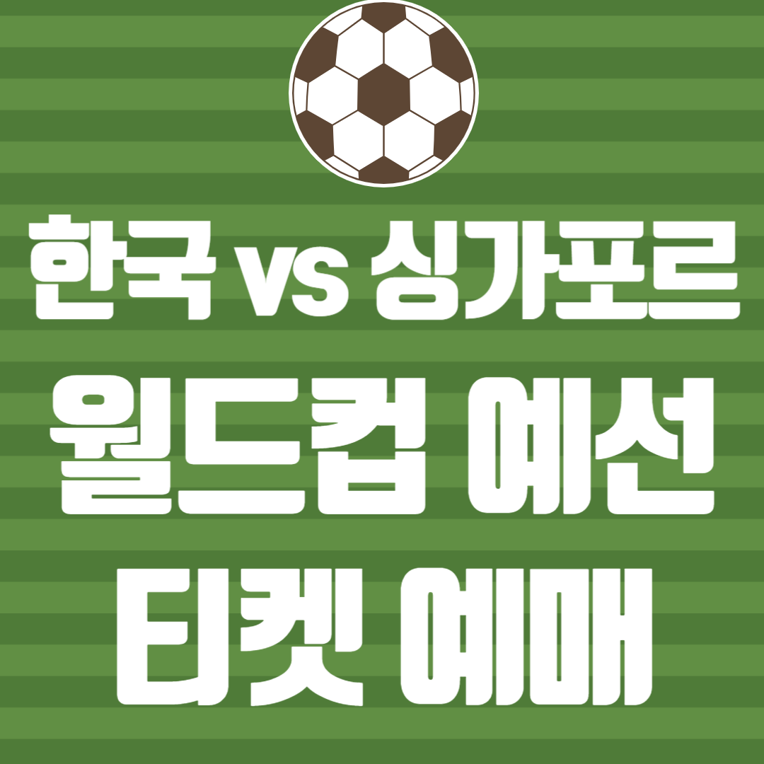 월드컵 예선 예매