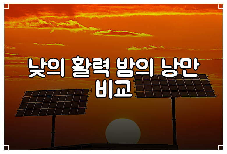 낮의 활력 밤의 낭만 비교