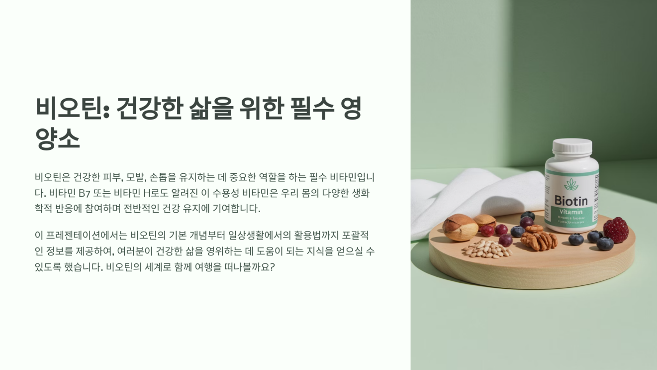 비오틴 하루 권장량 1