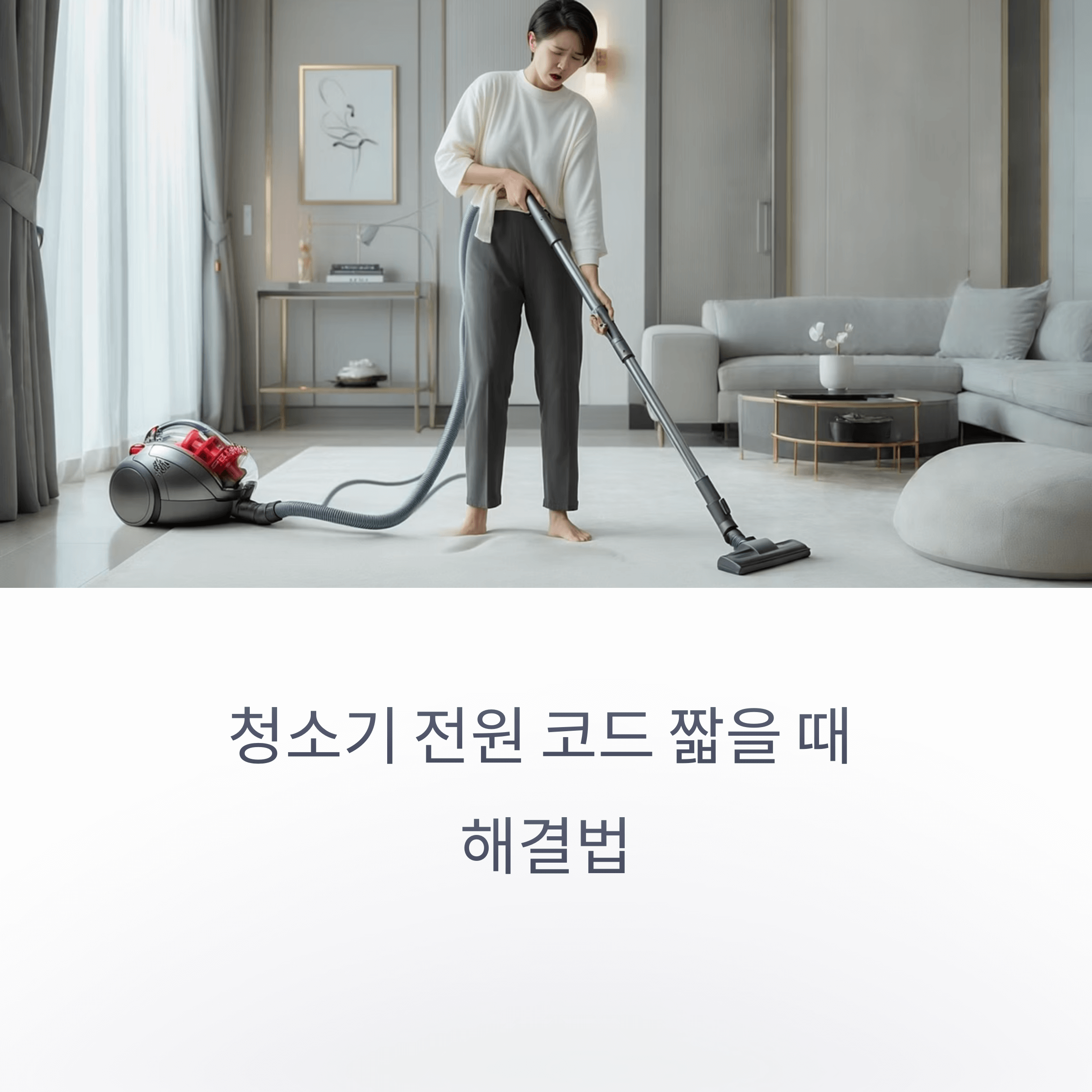 청소기 전원 코드 짧을 때 해결법