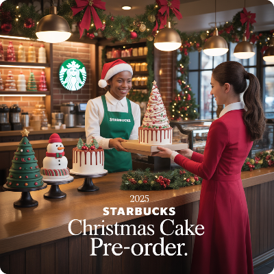 2025 스타벅스 크리스마스 홀케이크 사전예약 이미지
