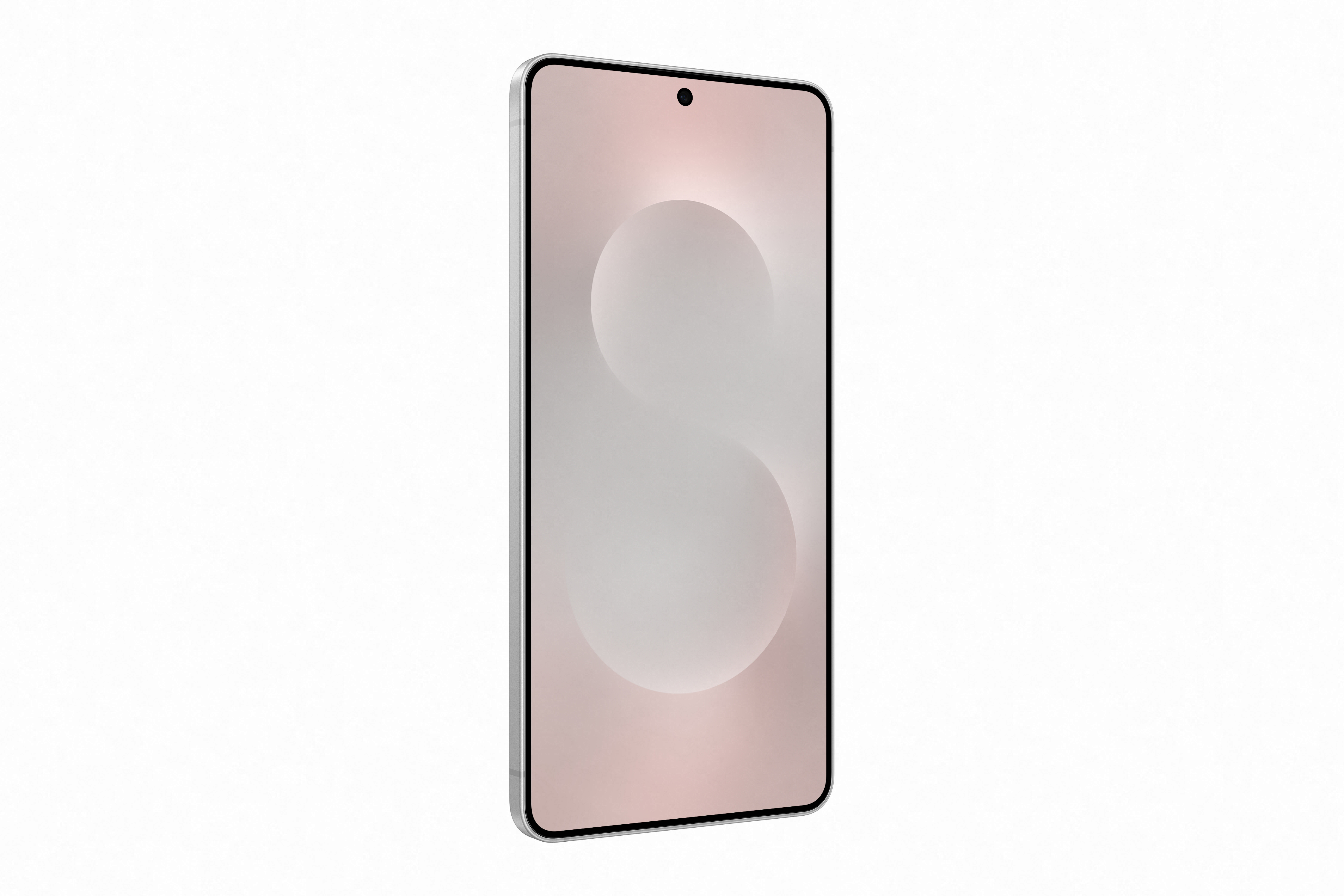 갤럭시 S25 엣지 실버 전면 측면 뷰