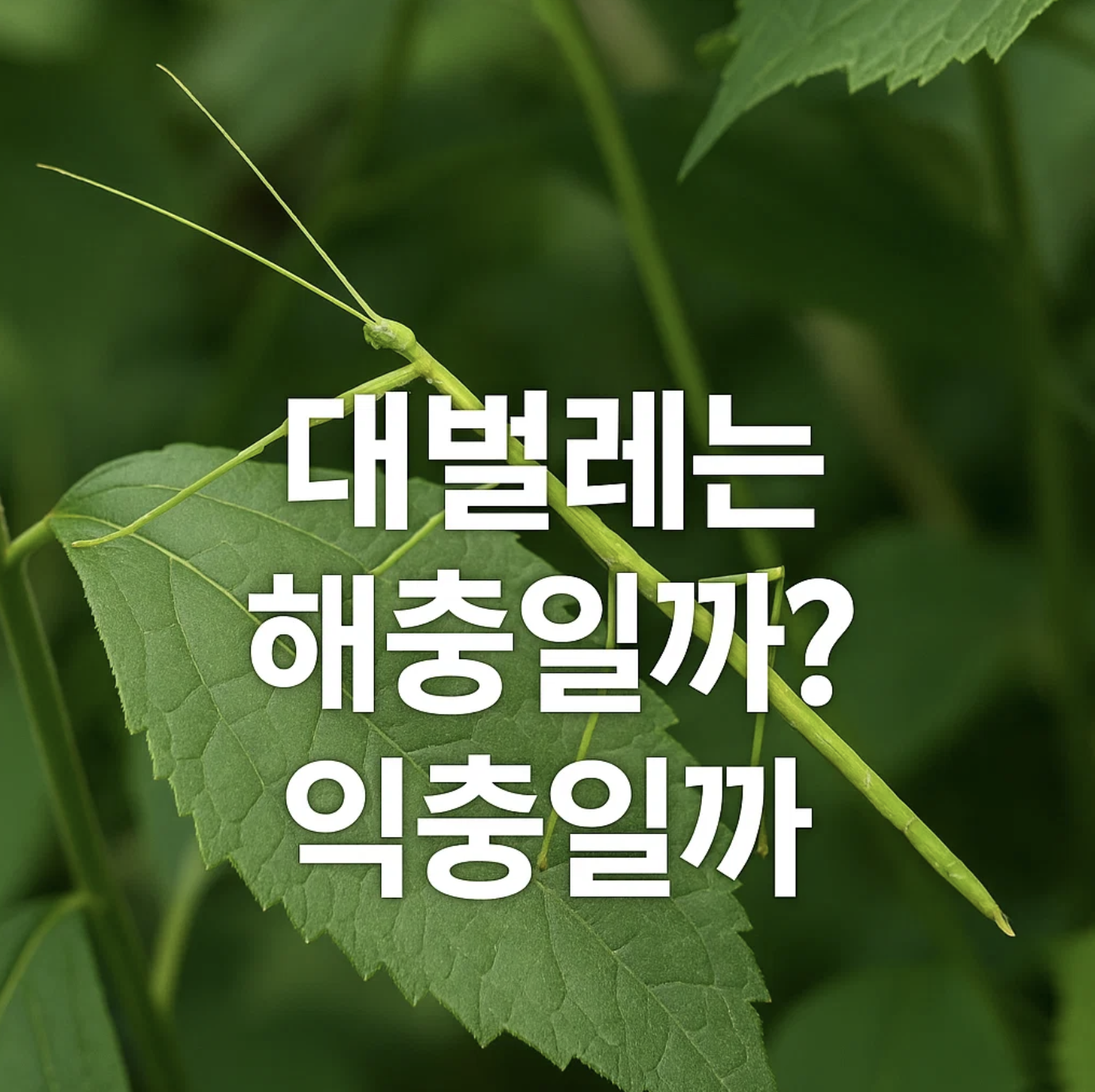 대벌레는 해충일까? 익충일까?